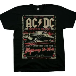 Clearance AC/DC Speedshop Black T-Shirt T-Shirt | Ac-Dc
