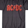 Fashion AC/DC Vintage Logo Dark Heather Poly-Cotton T-Shirt Poly-Cotton T-Shirt | Ac-Dc
