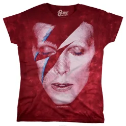 Online Aladdin Sane Tie-Dye Womens Long Length T-Shirt Women Womens Long Length | David Bowie