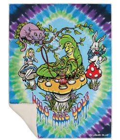 Best All Mad Here Fleece Throw Blanket Light Fantasy
