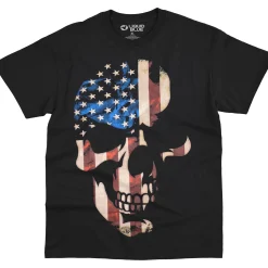 Clearance American Skull Black T-Shirt T-Shirt | Skulls
