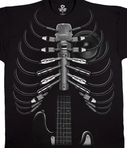 Sale Amped Up Black T-Shirt T-Shirt | Musica