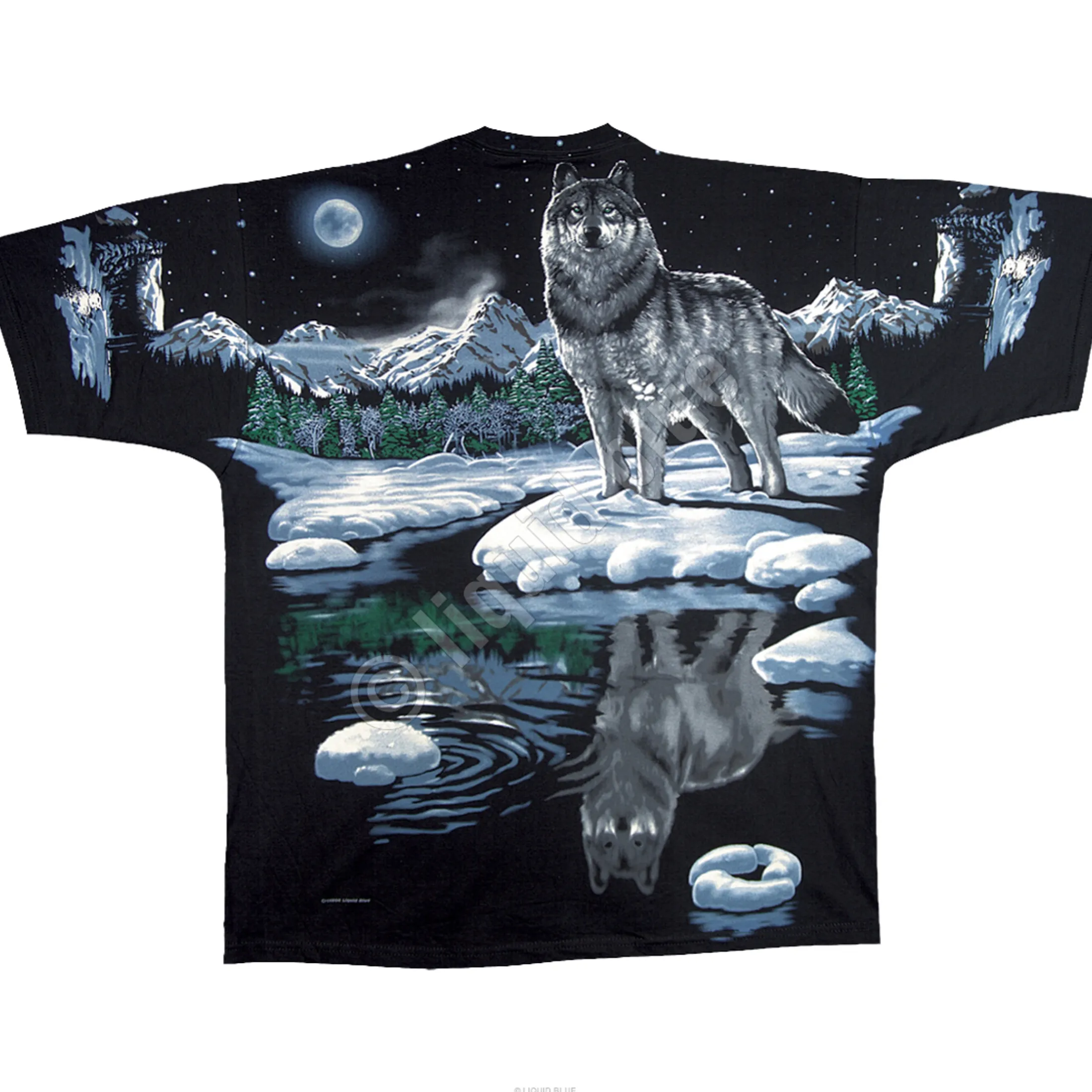 Outlet Arctic Wolf Black T-Shirt T-Shirt | American Wildlife