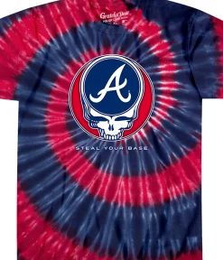 Sale Atlanta Braves Steal Your Base Tie-Dye T-Shirt T-Shirt | Atlanta Braves