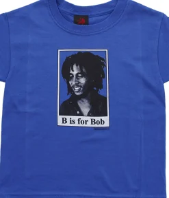 Hot B Is For Bob Toddler Blue T-Shirt Kids Toddler | Rastafari Art