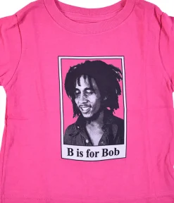 Hot B Is For Bob Toddler Pink T-Shirt Kids Toddler | Rastafari Art