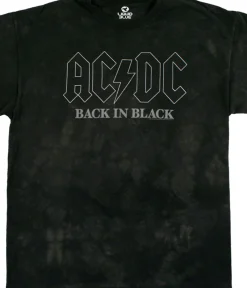 Discount Back In Black Tie-Dye T-Shirt T-Shirt | Ac-Dc