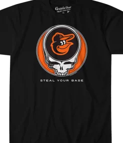 Discount Baltimore Orioles Steal Your Base Black Athletic T-Shirt Athletic T-Shirt | Baltimore Orioles