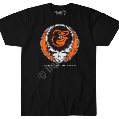 Discount Baltimore Orioles Steal Your Base Black Athletic T-Shirt Athletic T-Shirt | Baltimore Orioles