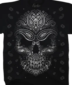 Clearance Bandana Skull Black T-Shirt T-Shirt | Luctus