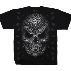 Clearance Bandana Skull Black T-Shirt T-Shirt | Luctus