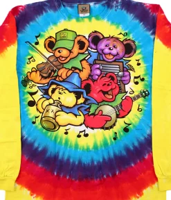 Best Bear Jamboree Tie-Dye Long Sleeve T-Shirt Long Sleeve | Grateful Dead