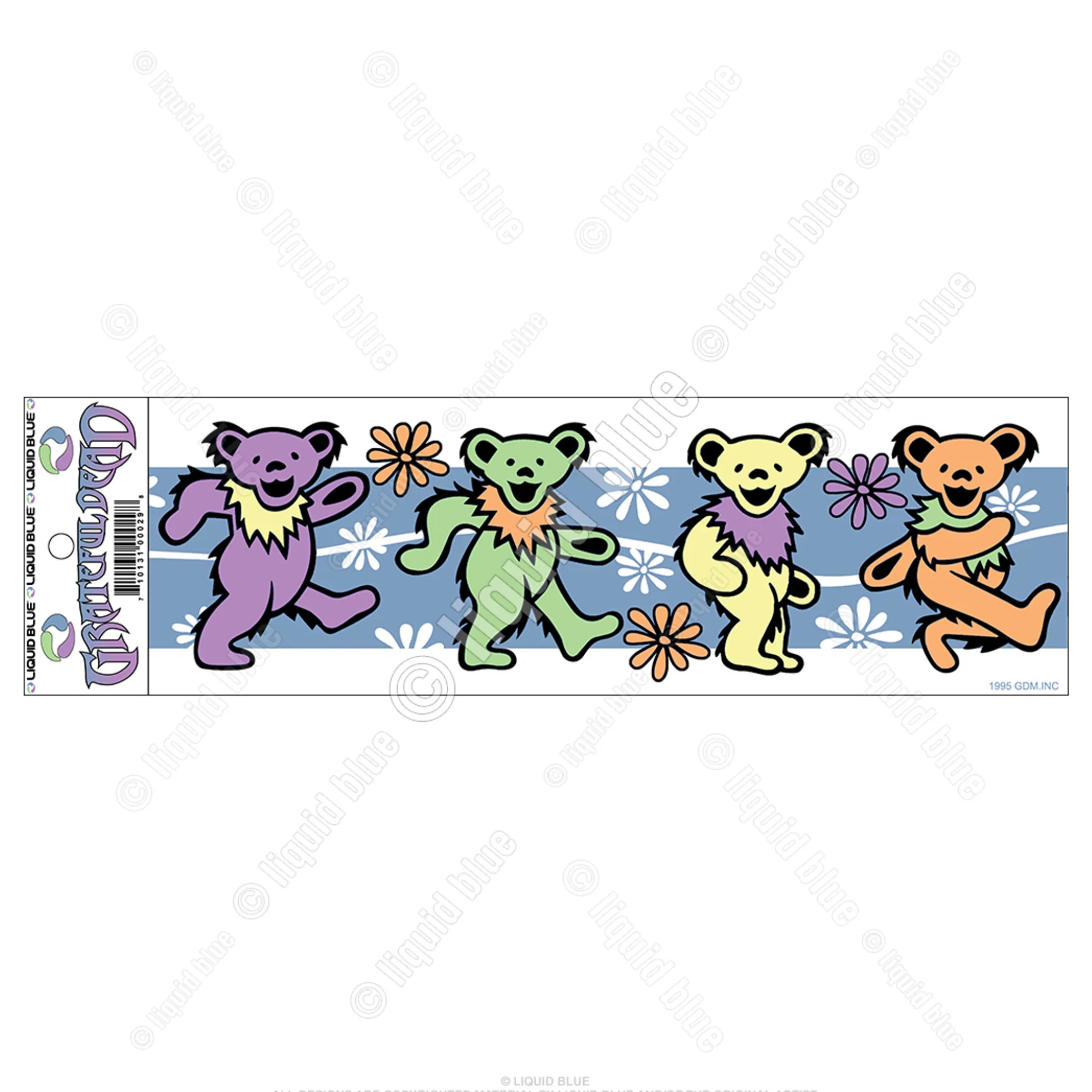New Bears And Flowers Sticker Grateful Dead