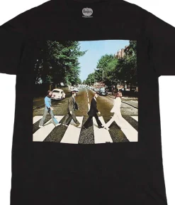 New Beatles Abbey Road Black T-Shirt T-Shirt | Beatles