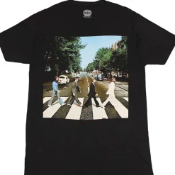 New Beatles Abbey Road Black T-Shirt T-Shirt | Beatles
