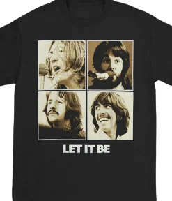 New Beatles Let It Be Black T-Shirt T-Shirt | Beatles