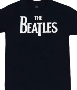 Sale Beatles Logo Black T-Shirt T-Shirt | Beatles