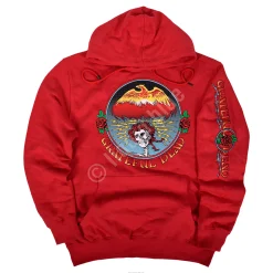 Hot Bertha Eagle Red Sleeve Printed Hoodie Hoodie | Grateful Dead