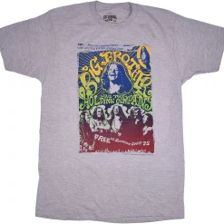 Hot Big Brother Vintage Handbill Heather Grey Poly-Cotton T-Shirt Poly-Cotton T-Shirt | Janis Joplin
