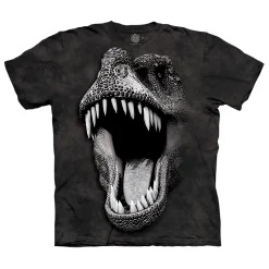 Hot Big Face® Glow Rex Classic Cotton T-Shirt T-Shirt | Dinosaurs