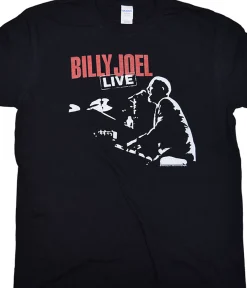 New Billy Joel 81 Tour Black T-Shirt T-Shirt | Billy Joel