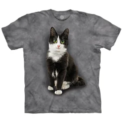 Sale Black & White Cat Classic Cotton T-Shirt T-Shirt | Pets