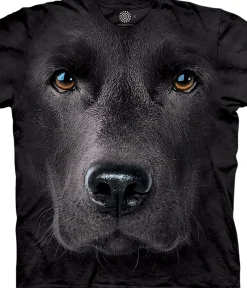 Clearance Black Lab Face Classic Cotton T-Shirt T-Shirt | Pets