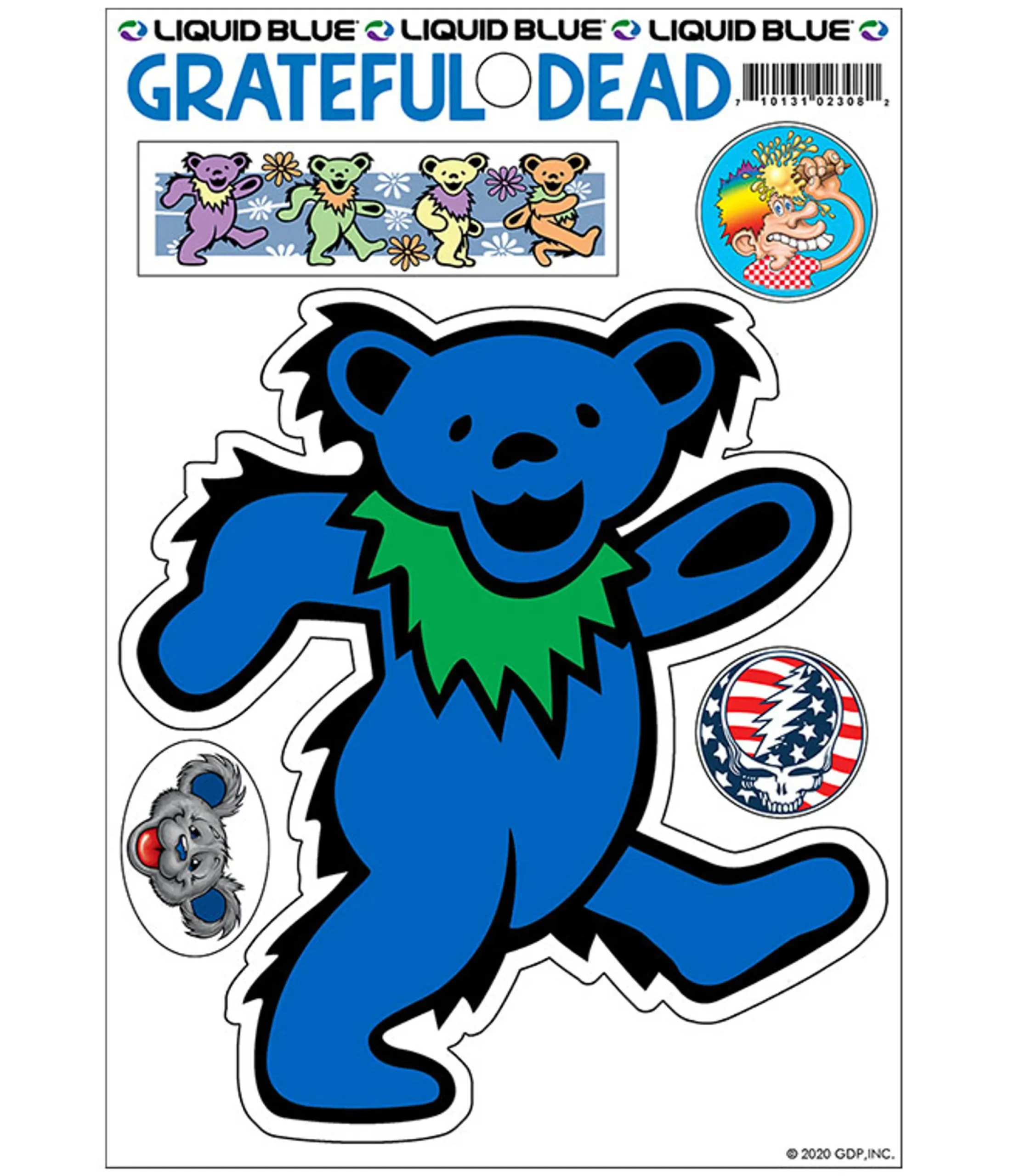 Online Blue Bear Diecut Sticker Grateful Dead