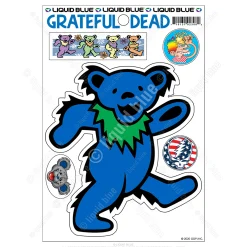 Online Blue Bear Diecut Sticker Grateful Dead