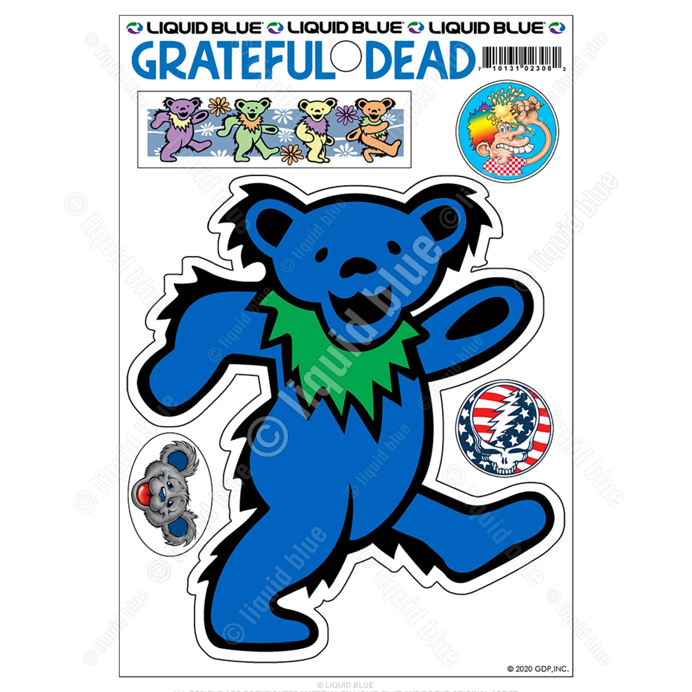 Online Blue Bear Diecut Sticker Grateful Dead