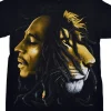 Outlet Bob Marley Profiles Black T-Shirt T-Shirt | Rastafari Art