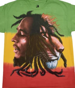 Best Bob Marley Profiles Tie-Dye T-Shirt T-Shirt | Rastafari Art