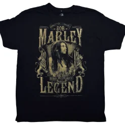 Discount Bob Marley Rebel Legends Black T-Shirt T-Shirt | Rastafari Art