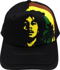 Discount Bob Marley Rise Up Trucker Hat Hats | Rastafari Art