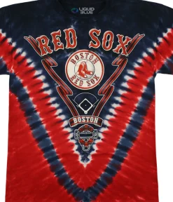 Clearance Boston Red Sox V Tie-Dye T-Shirt T-Shirt | Boston Red Sox