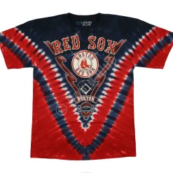 Clearance Boston Red Sox V Tie-Dye T-Shirt T-Shirt | Boston Red Sox