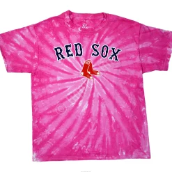 Best Boston Red Sox Youth Pink Spiral Tie-Dye T-Shirt Kids Youth | Boston Red Sox