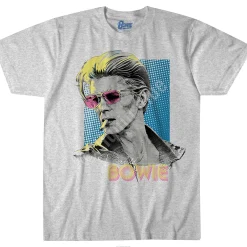 Sale Bowie Sketch Heather Grey Poly-Cotton T-Shirt Poly-Cotton T-Shirt | David Bowie
