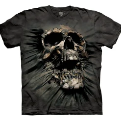 Hot Breakthrough Skull Classic Cotton T-Shirt T-Shirt | Halloween
