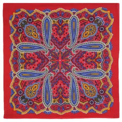 Sale Bright Red Paisley Bandana Bandanas | Liquid Blue