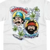 Outlet C&C Airbrush White T-Shirt Athletic T-Shirt | Cheech And Chong