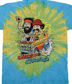 Best C&C Hot Rod Tie-Dye T-Shirt T-Shirt | Cheech And Chong