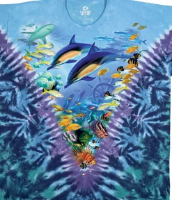Discount Caribbean Treasure Tie-Dye T-Shirt T-Shirt | Aquatic