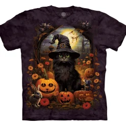 Hot Cat Witch Classic Cotton T-Shirt T-Shirt | Halloween