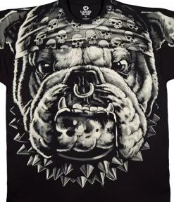 New Cats Suck Bulldog Black T-Shirt T-Shirt | Biker