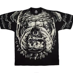New Cats Suck Bulldog Black T-Shirt T-Shirt | Biker