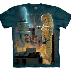 New Catzilla Vs. Robot Classic Cotton T-Shirt T-Shirt | Other Mythical Creatures