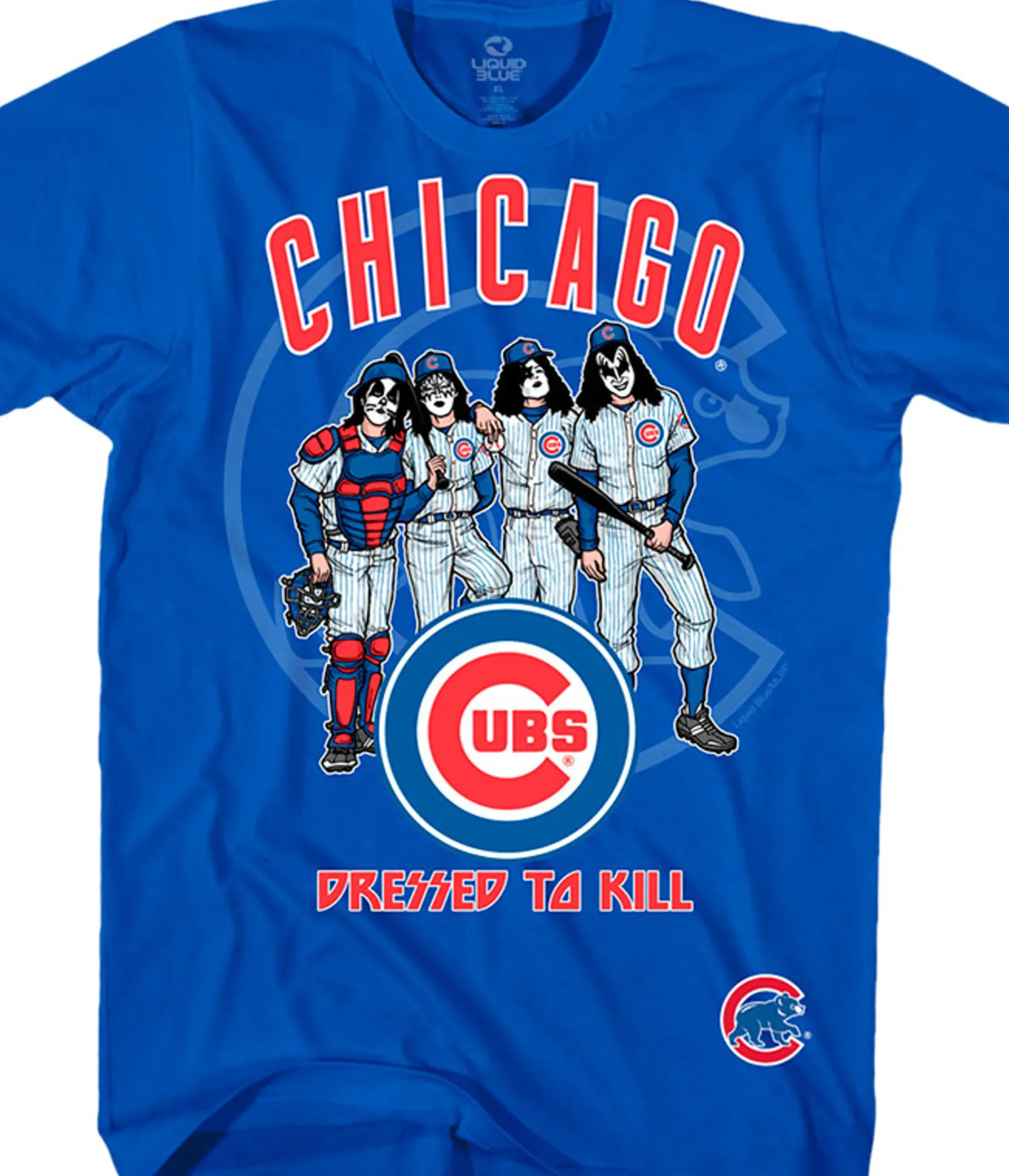 New Chicago Cubs Dressed to Kill Blue T-Shirt T-Shirt | Chicago Cubs