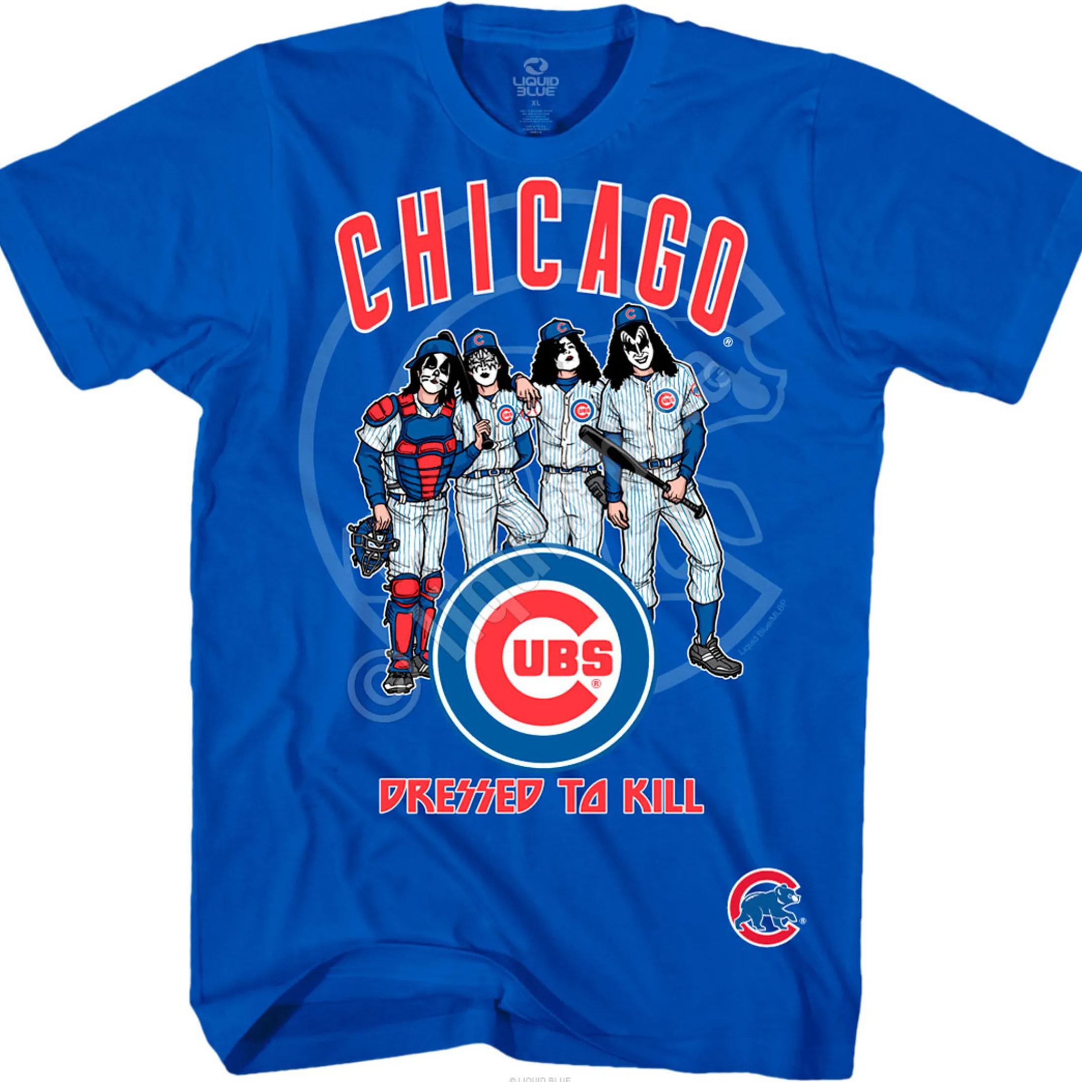 New Chicago Cubs Dressed to Kill Blue T-Shirt T-Shirt | Chicago Cubs