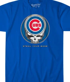 Online Chicago Cubs Steal Your Base Blue Athletic T-Shirt Athletic T-Shirt | Chicago Cubs